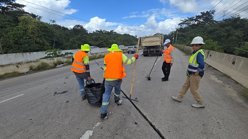 Mejora la seguridad vial en Panamá con trabajos de mantenimiento en el puente vehicular de Arraijancito