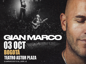 EL RECONOCIDO CANTAUTOR Y COMPOSITOR PERUANO GIAN MARCO, CONFIRMA CONCIERTO POR PRIMERA VEZ EN LA CIUDAD DE BOGOTÁ.