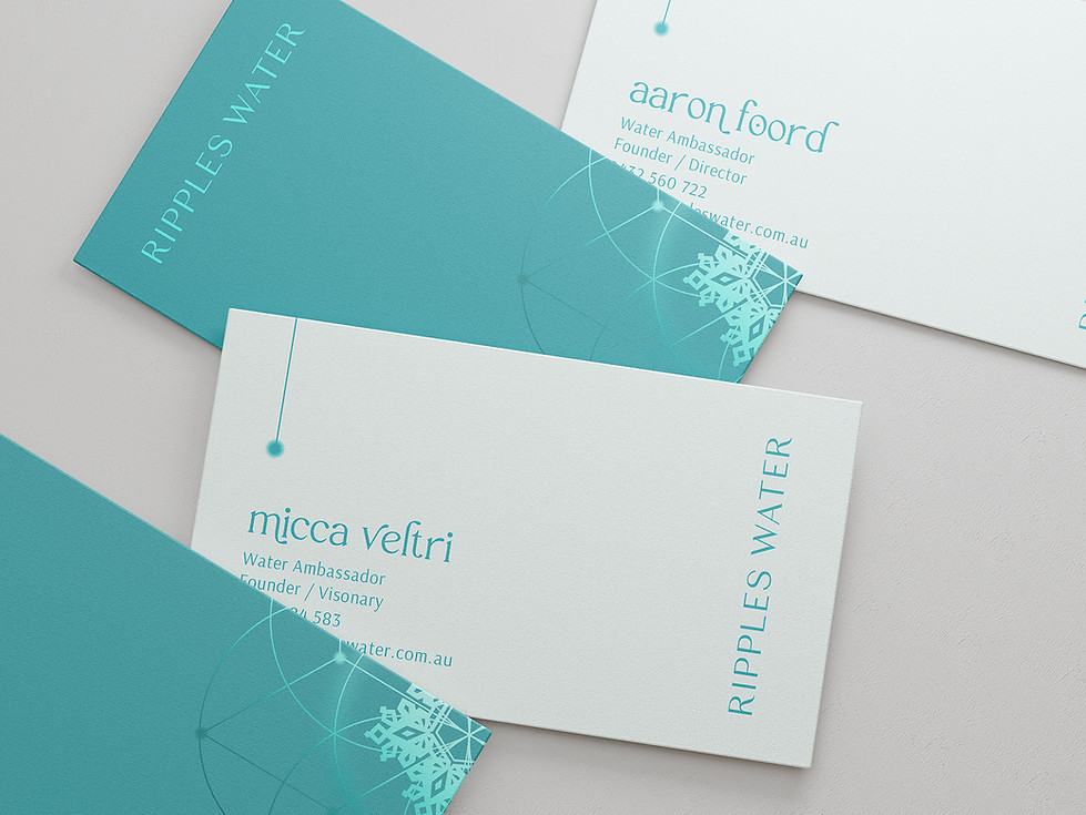 Ripples Water by Rachel Lamy - Business Card Design