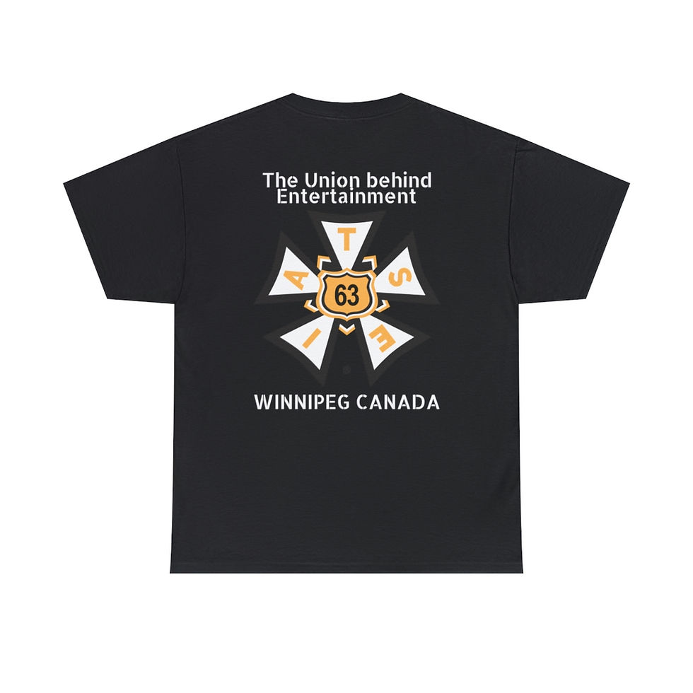 Thumbnail: IATSE 63  "The union behind entertainment" Unisex Heavy Cotton Tee