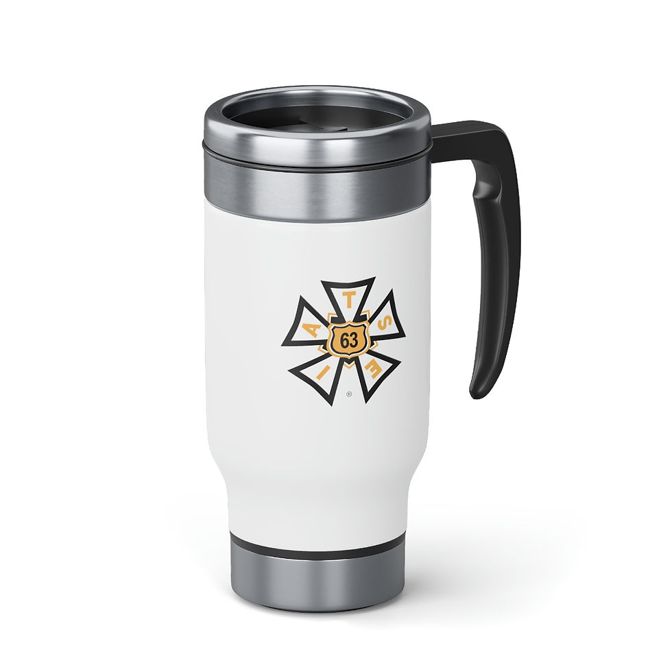 Thumbnail: Stainless Steel Travel Mug with Handle, 14oz