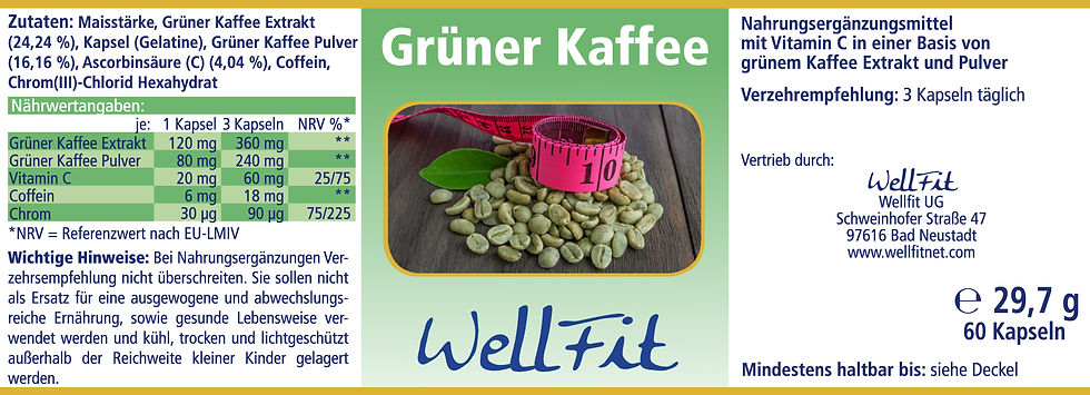 Miniaturbild: Grüner Kaffee - 60 Kapseln