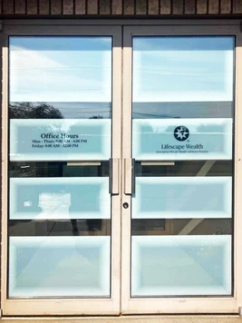 LifeScape Wealth Management interior office doors with glass
