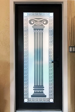 roman column decorative entrance glass door design