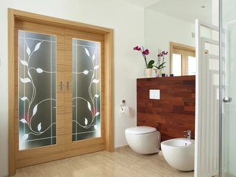 Custom Interior Glass Bathroom Doors