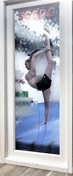 St. Cloud School of Dance and Gymnastics commercial interior doors with glass