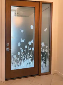 Whimsical Silhouettes decorative glass sidelights