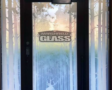 Marshfield Glass office interior glass doors