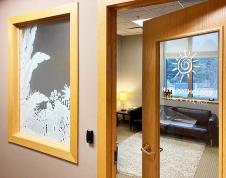 I Love the Sun office interior glass doors