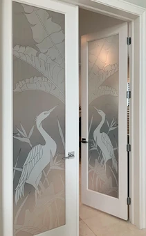 Custom Interior Glass Home Office Doors