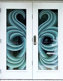 Art Decò Main Door Design decorative glass entry doors