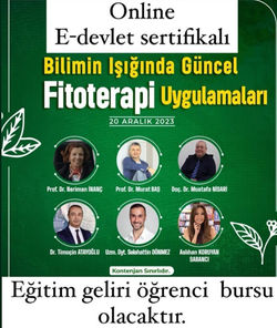 Aslıhan Koruyan Sabancı Nuh Naci Yazgan Beslenme ve Diyetetik Bölümü Fitoterapi Eğitimi