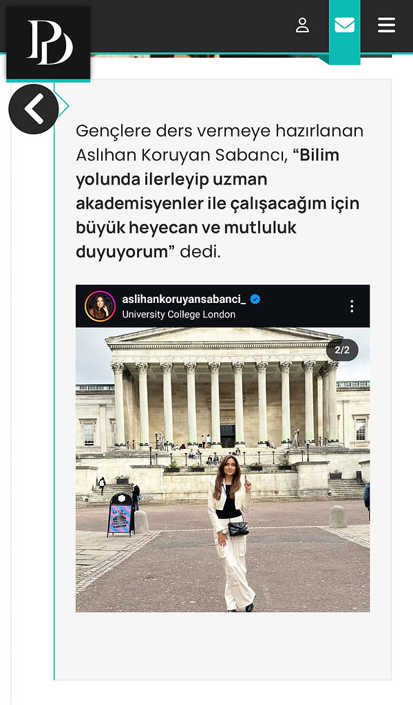 Aslihan Koruyan Sabanci University College London 