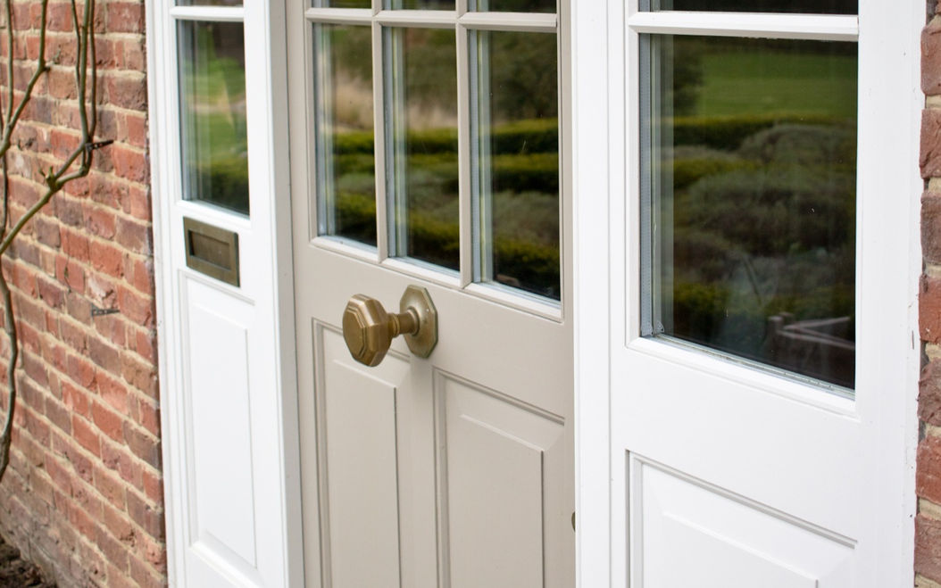 Bespoke Front door with sidelights by Forest Designs