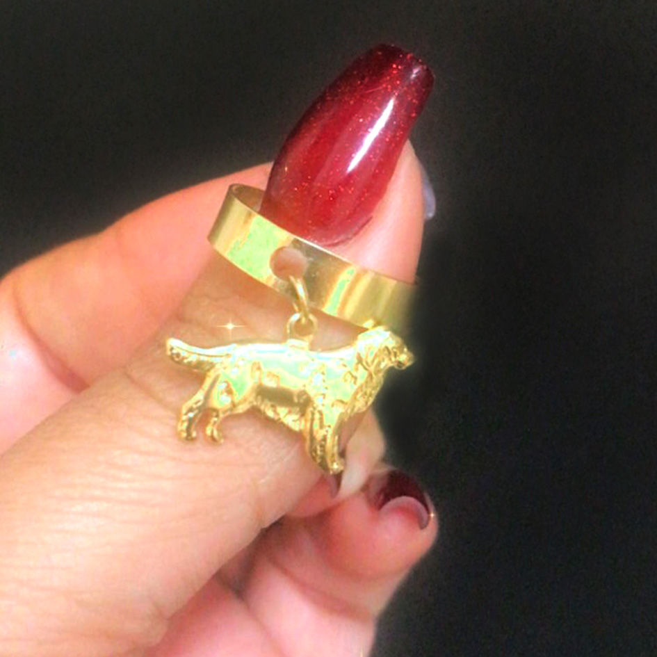 Miniatura: ANEL GOLDEN RETRIEVER AJUSTÁVEL  - OURO