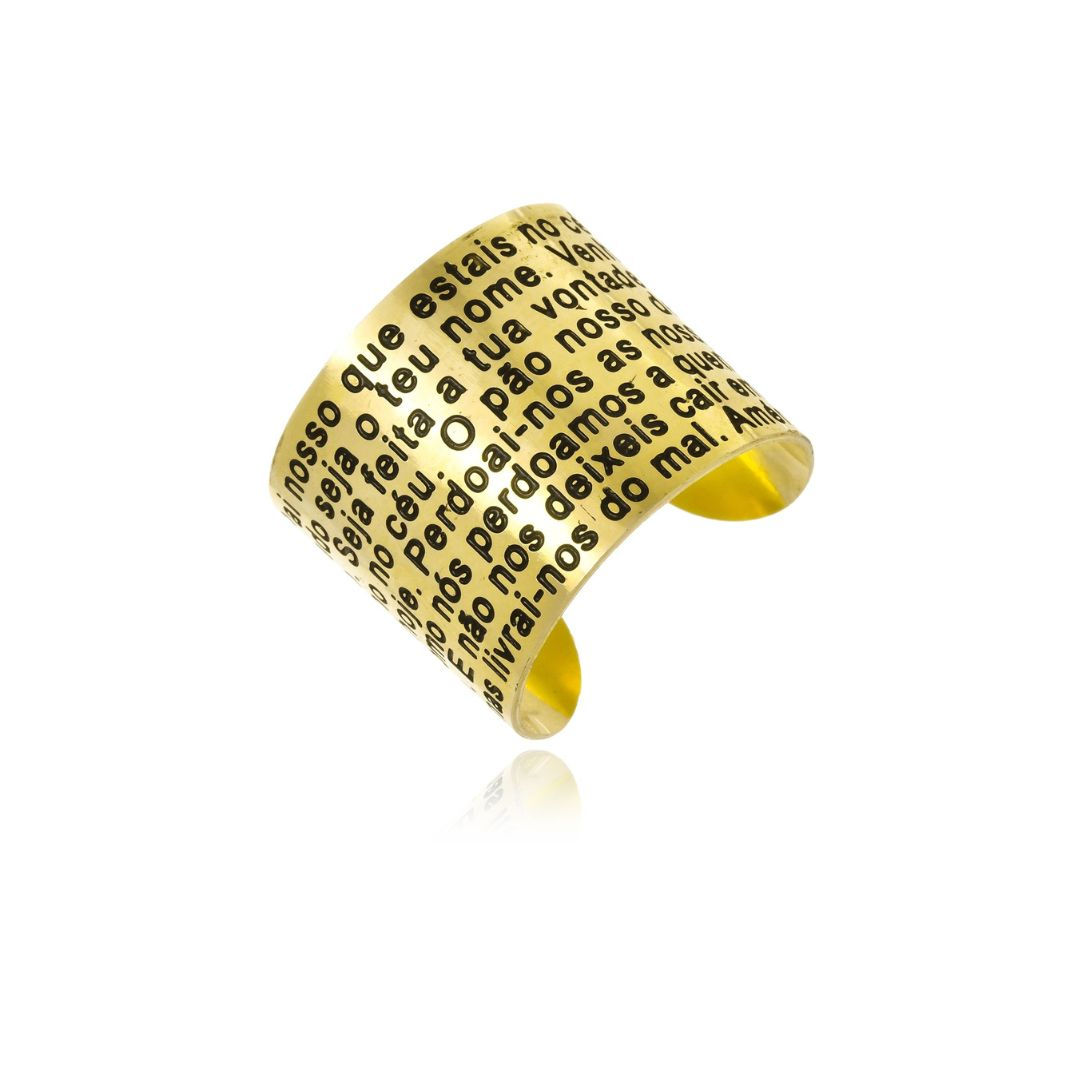 ANEL PAI NOSSO COM RESINA - OURO