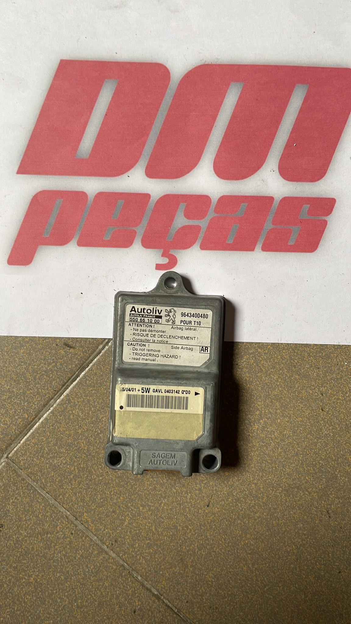 CENTRALINA AIRBAG PEGUEOT 206 - 550661000
