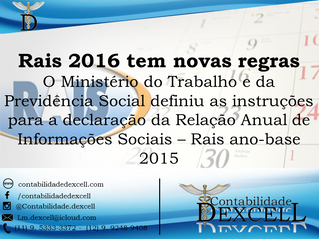Rais 2016 tem novas regras
