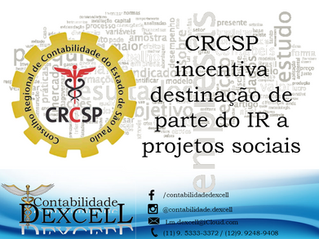 CRCSP incentiva destinação de parte do IR a projetos sociais