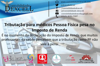 Tributação para médicos Pessoa Física pesa no Imposto de Renda