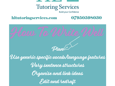 How To Write Well: *Plan *Use generic specific vocab/language features *Vary sentence structures *Organise and link ideas *Edit and redraft *Proofread