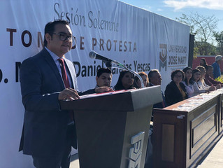 Rinde protesta Marcos Daniel Barajas Yescas como Rector de la Universidad José Martí