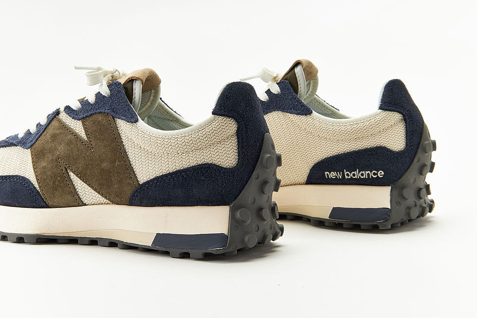Miniature : New Balance 327 beige vs bleu Unisexe