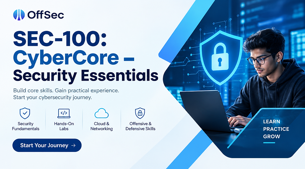 SEC-100: CyberCore – Security Essentials: A Complete Guide to Building a Strong Foundation in Cybersecurity