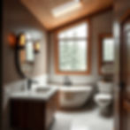 I want to create an image of a high end bathroom that has been remodeled in a mountain home.jpg