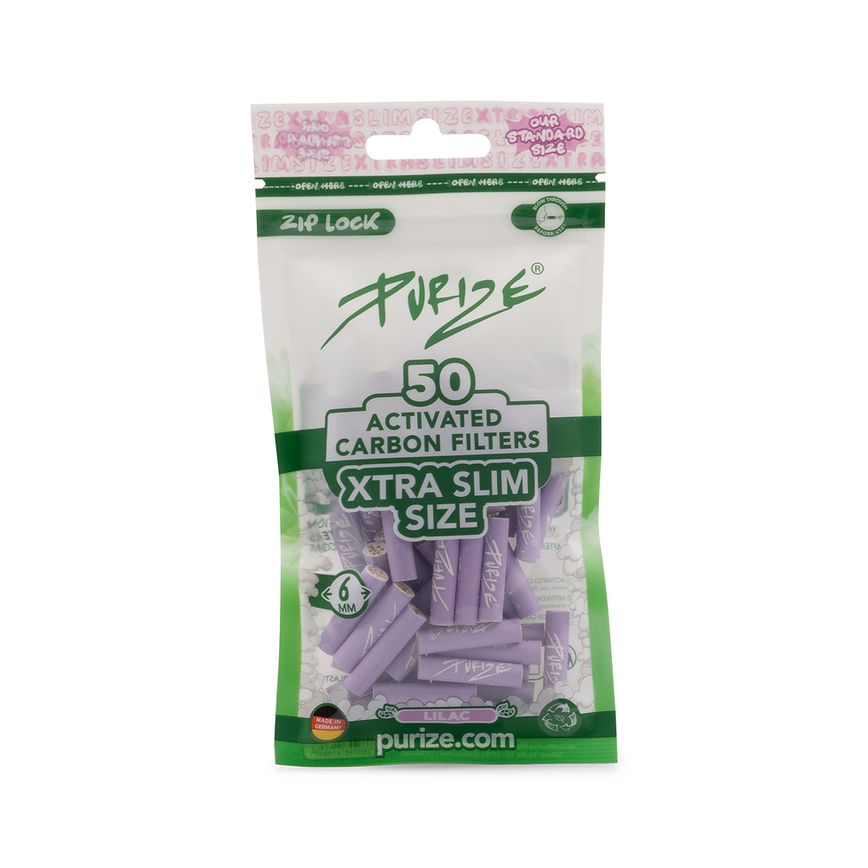 Miniaturbild: 50 PURIZE® XTRA Slim Size 6mm - Aktivkohlefilter