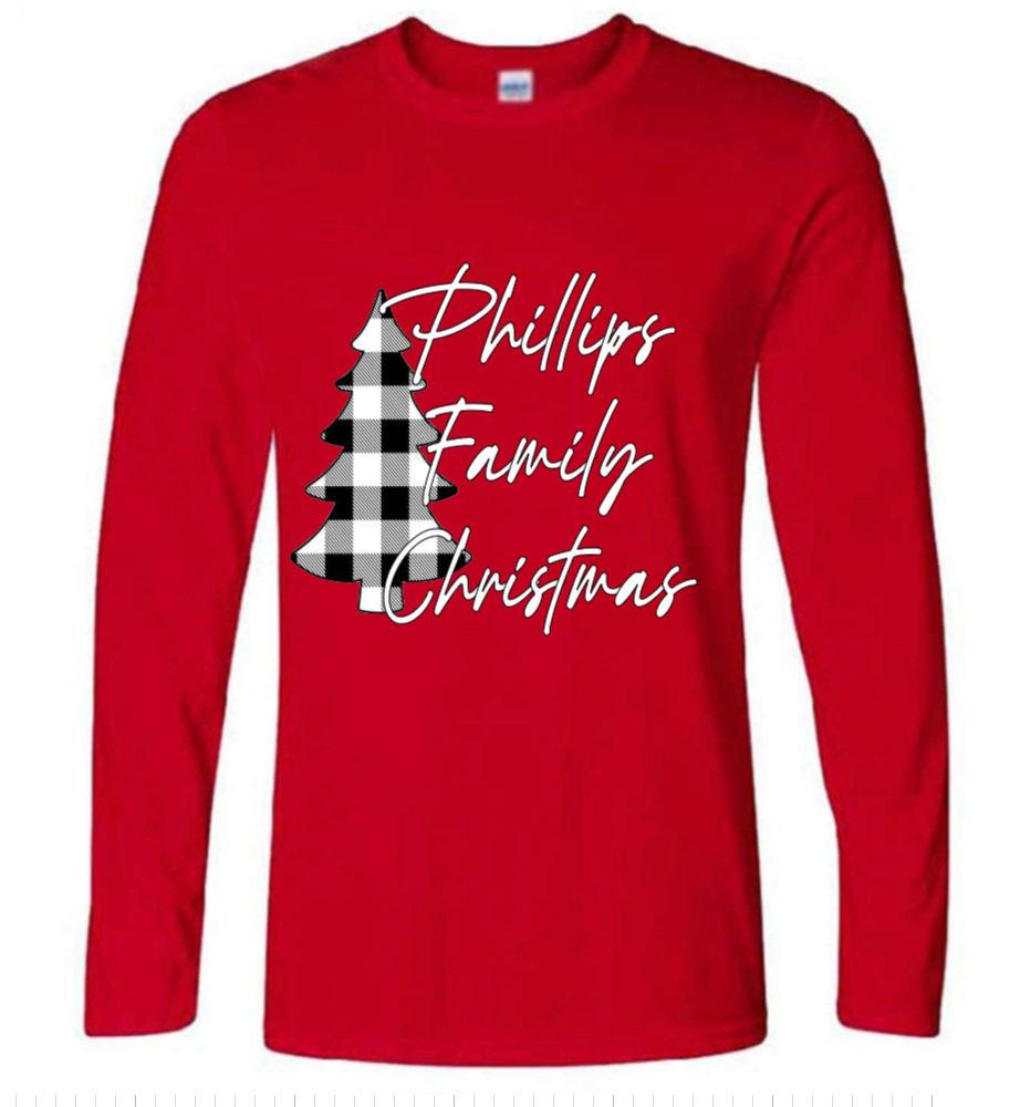 Family Christmas Tree (Checkered)