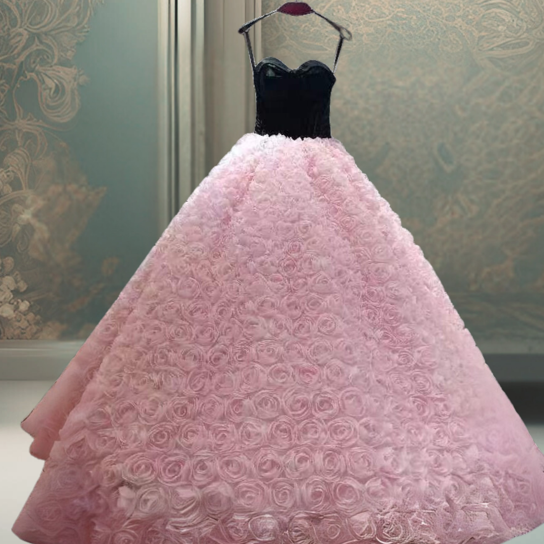 CUSTOMIZED ROSETTE BLOSSOM GOWN