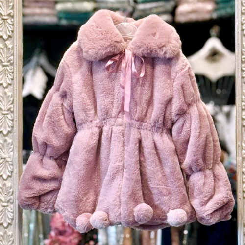 RAVEN - PINK PLUSH FAUX FUR JACKET | ORNE MINIS | Raven - Pink
