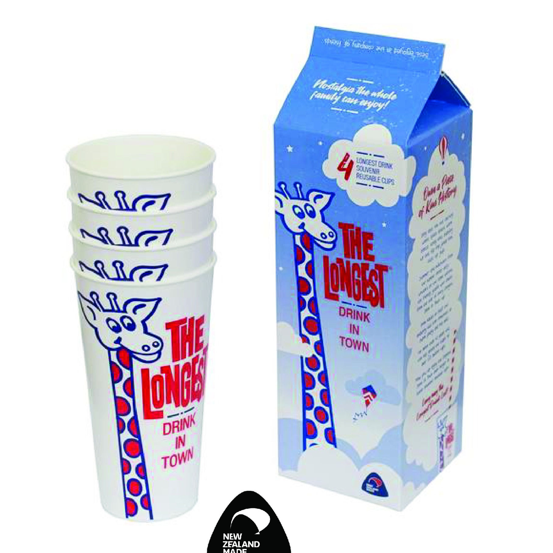 CUP SET -The Longest Drink In Town x 4