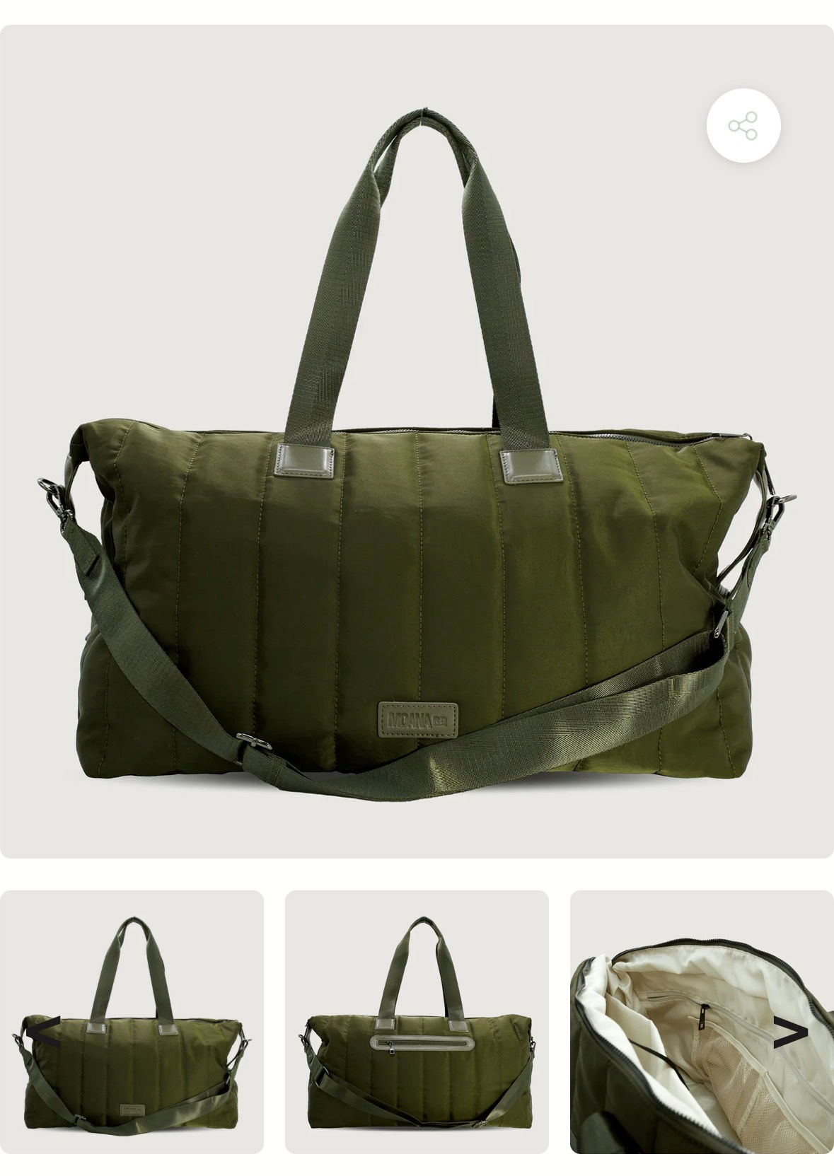 OVERNIGHTER BAG - The Blue Lake, Olive