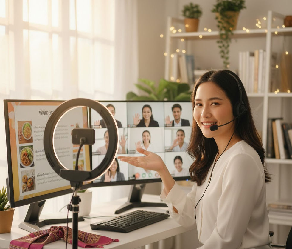 ครูสอนไทยให้ชาวต่างชาติออนไลน์