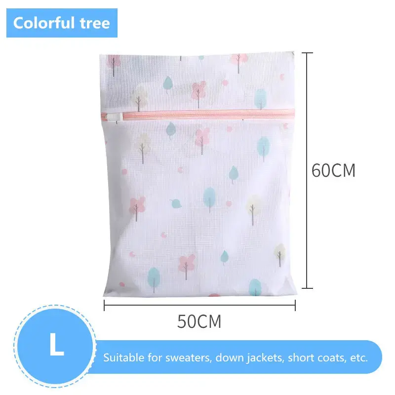Thumbnail: Foldable Polyester Laundry Wash Bag with Zippered Mesh Net