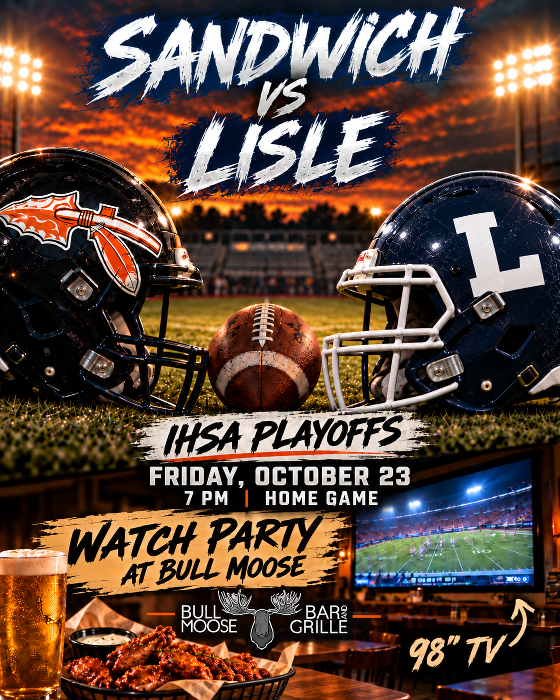 Things to Do in Sandwich IL Oct 18–24: Playoff Football, Bears Doubleheader & Harvest Moon