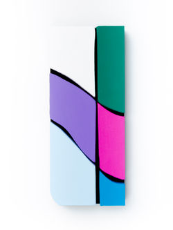 M 166-Acrylic on wood 10x24cm