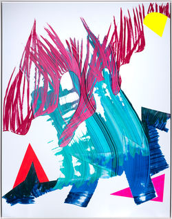 Marc RENARD 2021 - 20210510 - 180 x 140 cm - Oil and Acrylic on Dibond in a white American