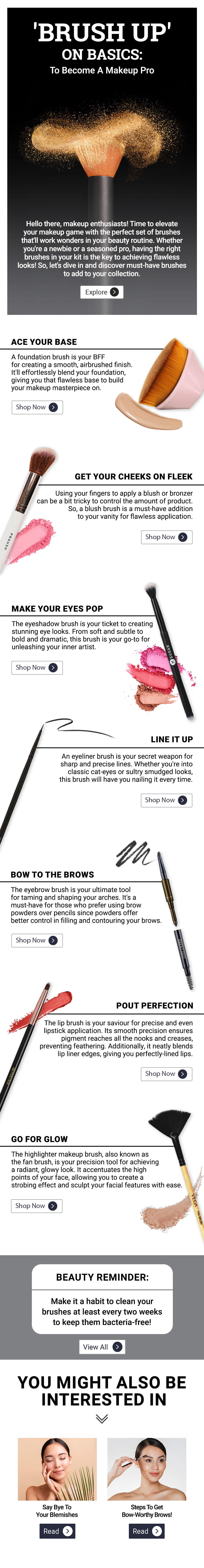 Makeup brushes