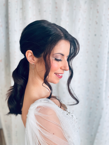 Elegantes Brautstyling
