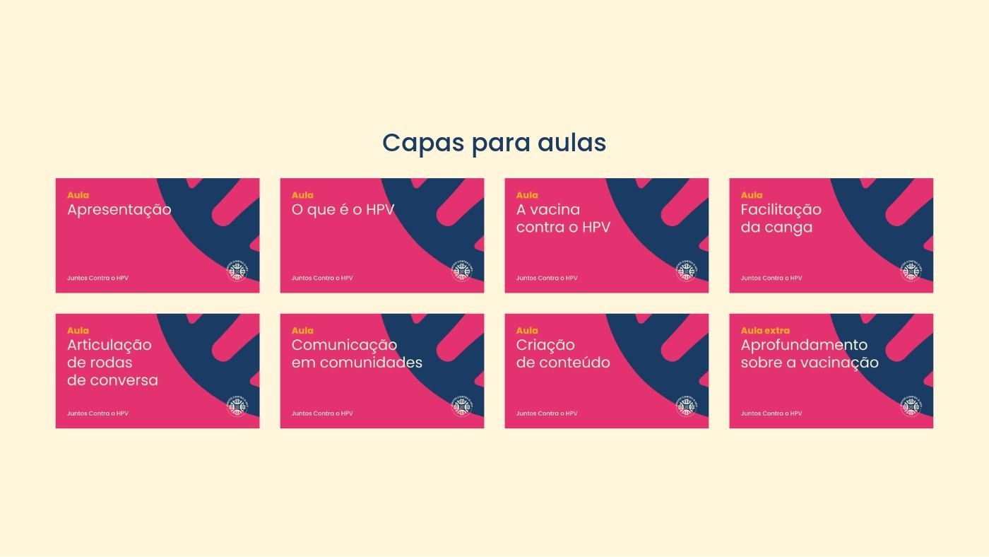 Capas para aulas da plataforma