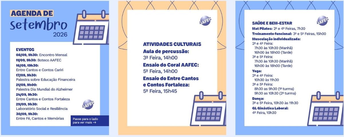 Carrossel da agenda