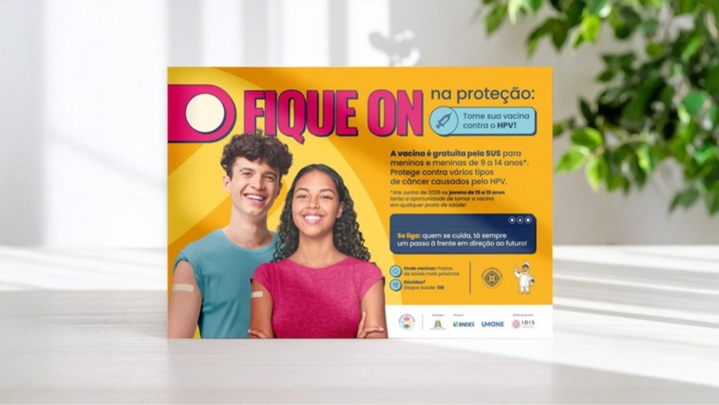 Cartaz “Fique on”