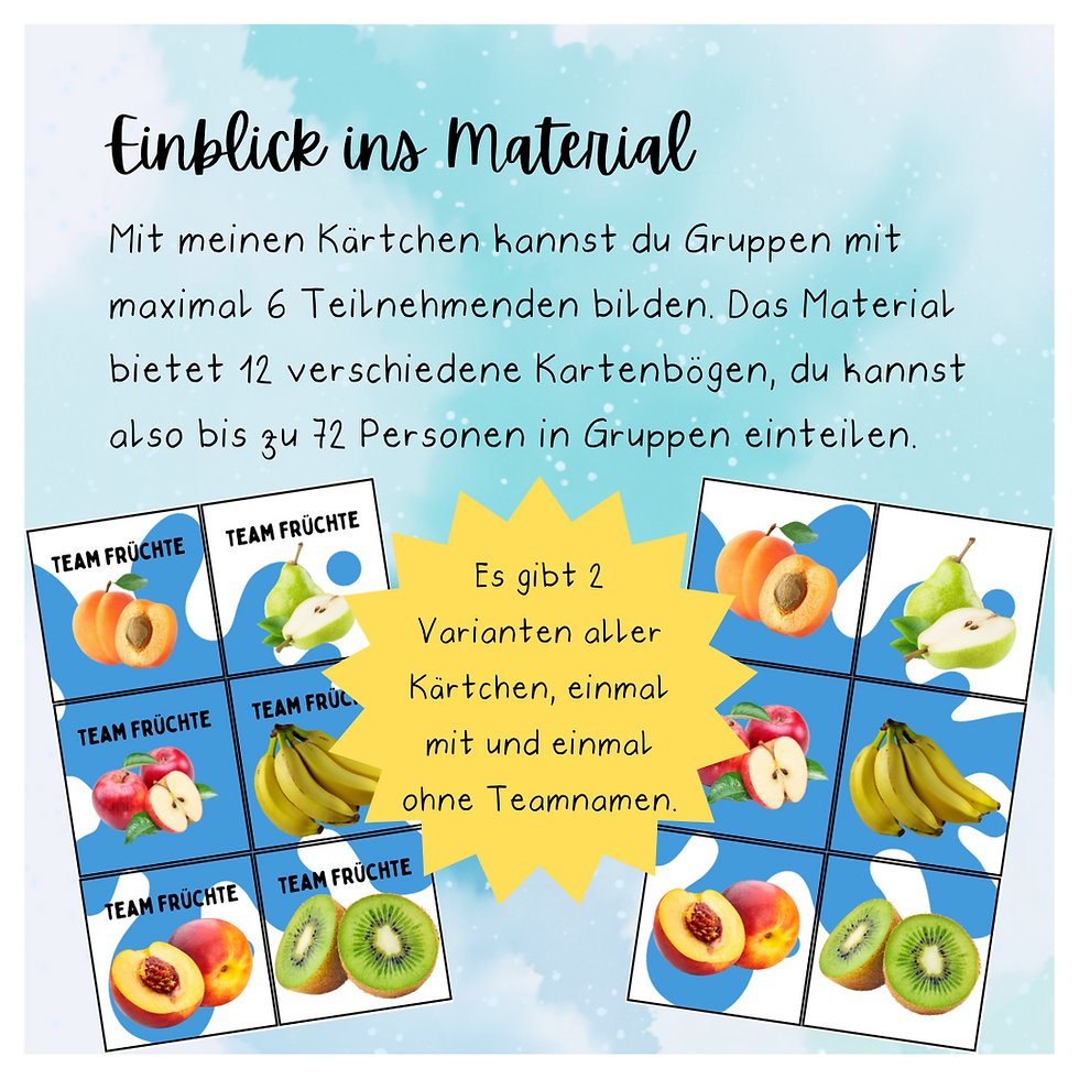 Miniaturbild: Kärtchenset Gruppenarbeit