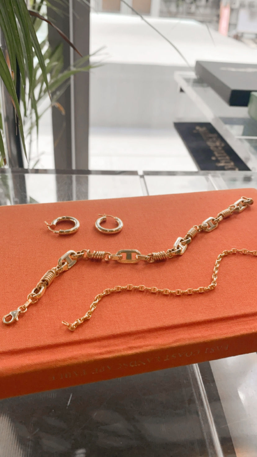 Thumbnail: 18K Yellow Gold Old Celine Style Bracelets