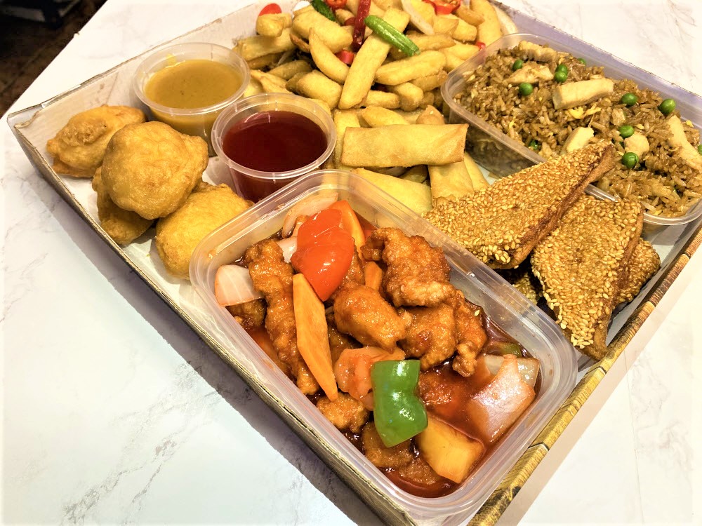 Arranged Food and Objects