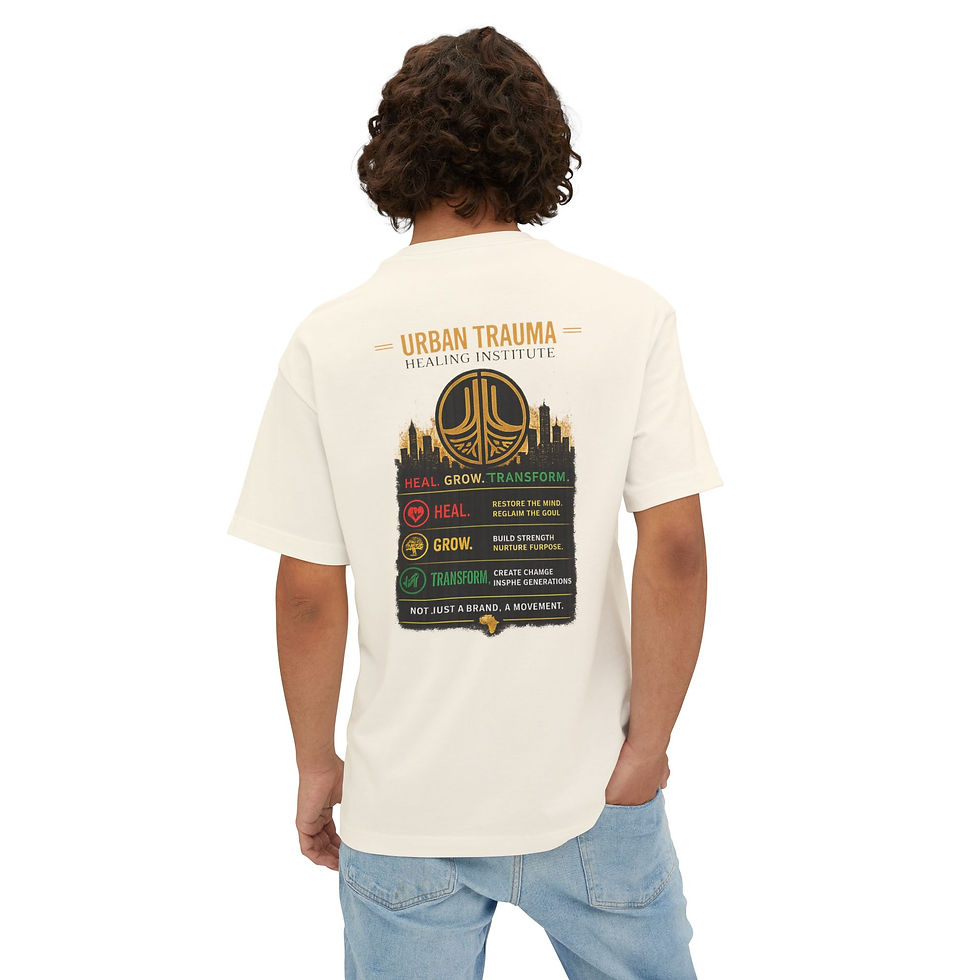 Thumbnail: Urban Trauma Healing Institute Tee — 'Heal. Grow. Transform' T‑Shirt