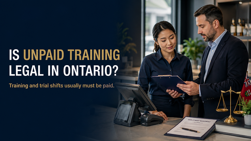 Is Unpaid Training Legal in Ontario?